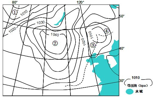 读某区域某年11月10日2时海平面等压线图.完成下列各题.