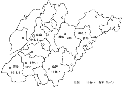 2019年山东省的济南,青岛,潍坊,济宁,临沂,菏泽6个城市常住人口超过
